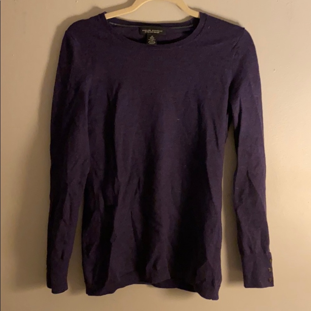 Deep purple merino wool sweater